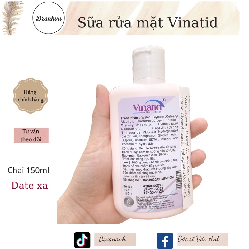 Sữa tắm VINATID 150ml DATE 2024
