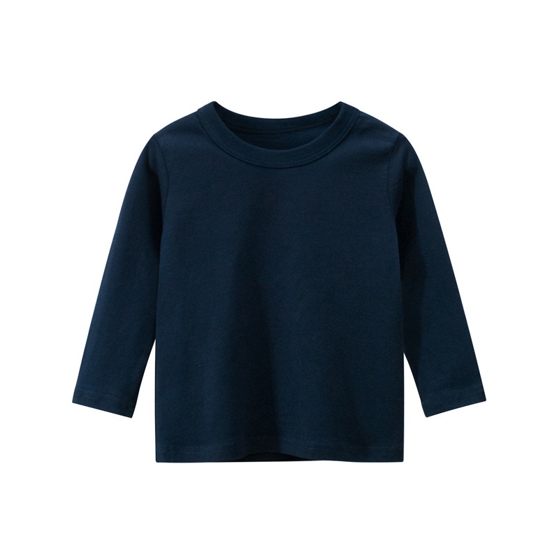 Áo Thun Dài Tay Cho Bé 27Kids, áo thun trơn nhiều màu chất liệu 100% cotton Cao Cấp cho bé trai &amp; bé gái 3 - 10 tuổi