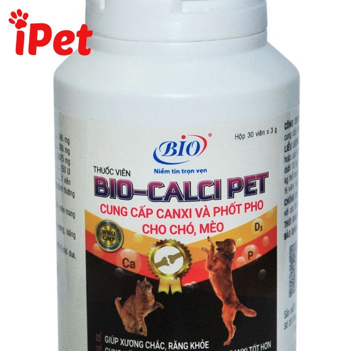 Viên Bổ Sung Canxi Và Phốt Pho Cho Chó Mèo BIO - CALCI PET - iPet Shop