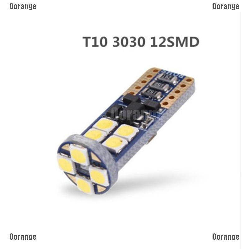 Set 2 đèn hông xe hơi Canbus T10 3030 6 SMD OSRAM LED sáng trắng