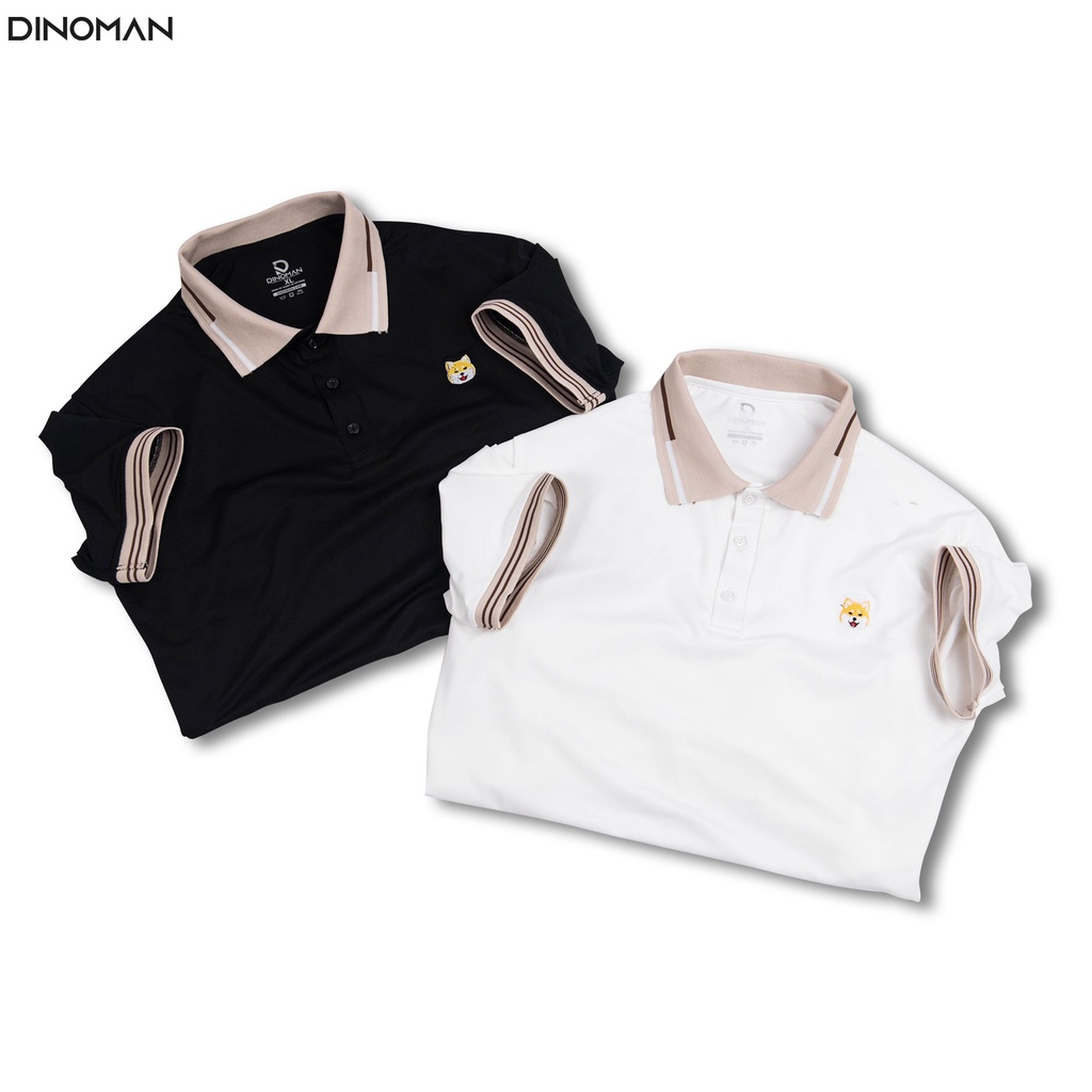 Áo Polo DINOMAN Basic Chó Shiba inu Vải Cá Sấu Co Dãn Mát Mẻ Phù Hợp Đi Làm Hoặc Đi Chơi