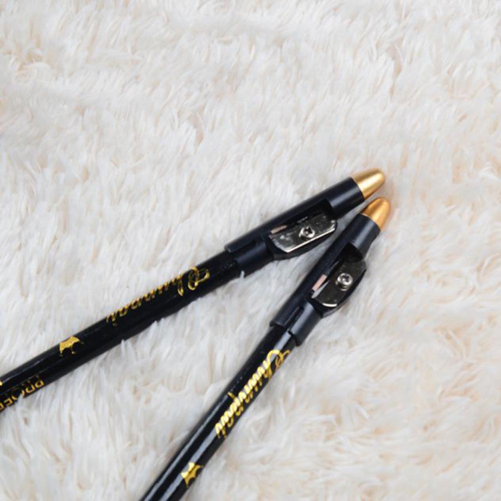 Bút Chì Kẻ Lông Mày Màu Đen / Nâu Thời Trang Có Nắp Gọt Tiện Dụng