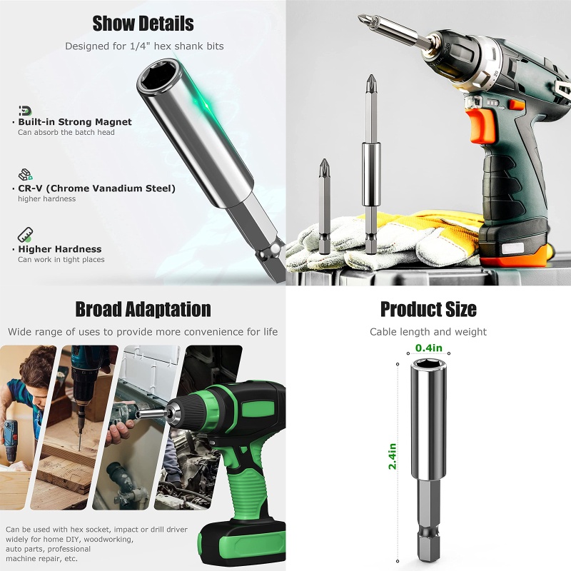 Giá Đỡ Mũi Khoan Từ Tính Tháo Lắp Nhanh Kích Thước 1 4inch