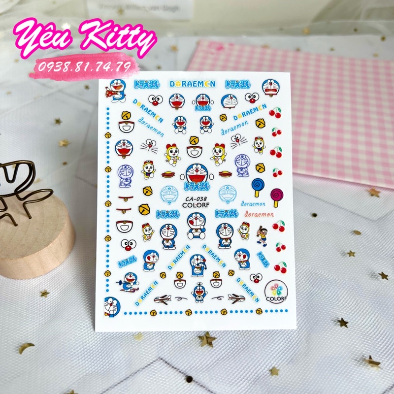 STICKER NAIL DÁN MÓNG DORAEMON