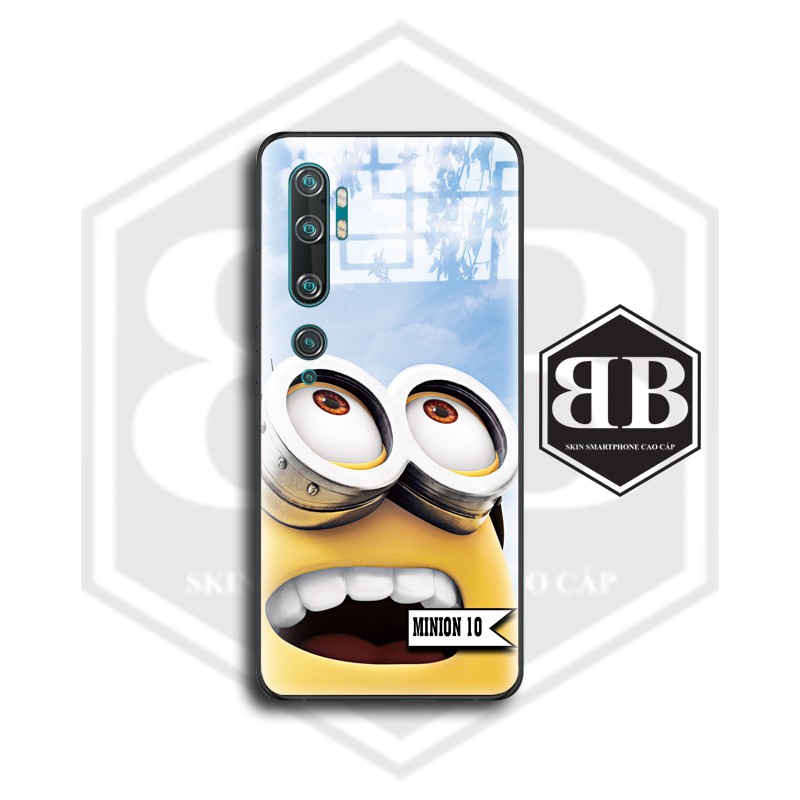 Ốp lưng kính cường lực Xiaomi Redmi Note 10 CC9 Pro / Redmi K20 Mi 9T / Mi CC9 Mi A3 Lite / Note 9 Pro Max hình minion | BigBuy360 - bigbuy360.vn