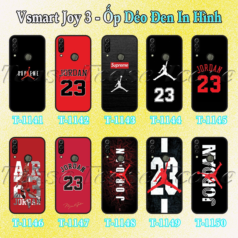 Ốp lưng Vsmart Joy 3 dẻo đen in hình Jordan