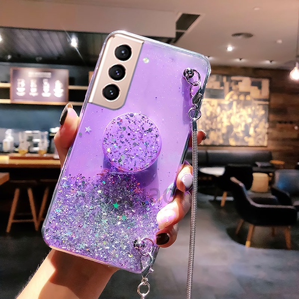 Ốp Điện Thoại In Họa Tiết Bầu Trời Sao Có Giá Đỡ Và Dây Đeo Cho samsung galaxy s21 fe 5g galaxy s21fe 5g