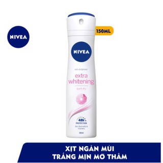 Xịt ngăn mùi NIVEA Extra Whitening trắng mịn mờ vết thâm (150ml)