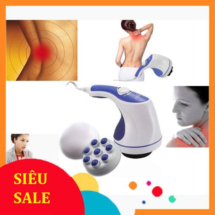 Máy mát xa cầm tay - Máy massage trị liệu đau nhức toàn thân 5 đầu Relax and t