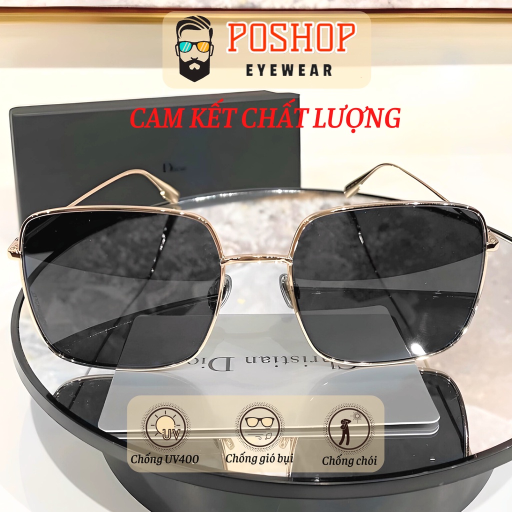 Kính mát thời trang nữ cao cấp POSHOP kính râm mắt vuông chống tia cực tím UV màu sắc tinh tế dễ đeo D8051