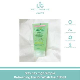 [Bill UK] Sữa rửa mặt Simple Wash Gel