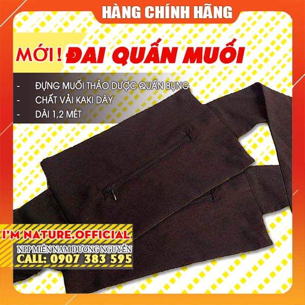 Đai Quấn Muối Chườm Sau Sinh Cho Mẹ - Dài 1,2 Mét Có Khóa Kéo