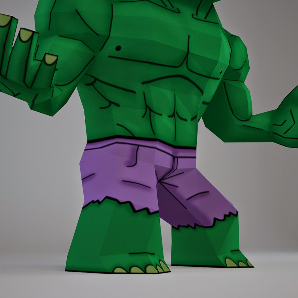 Mô hình giấy Marvel Avengers Chibi Hulk - Avengers