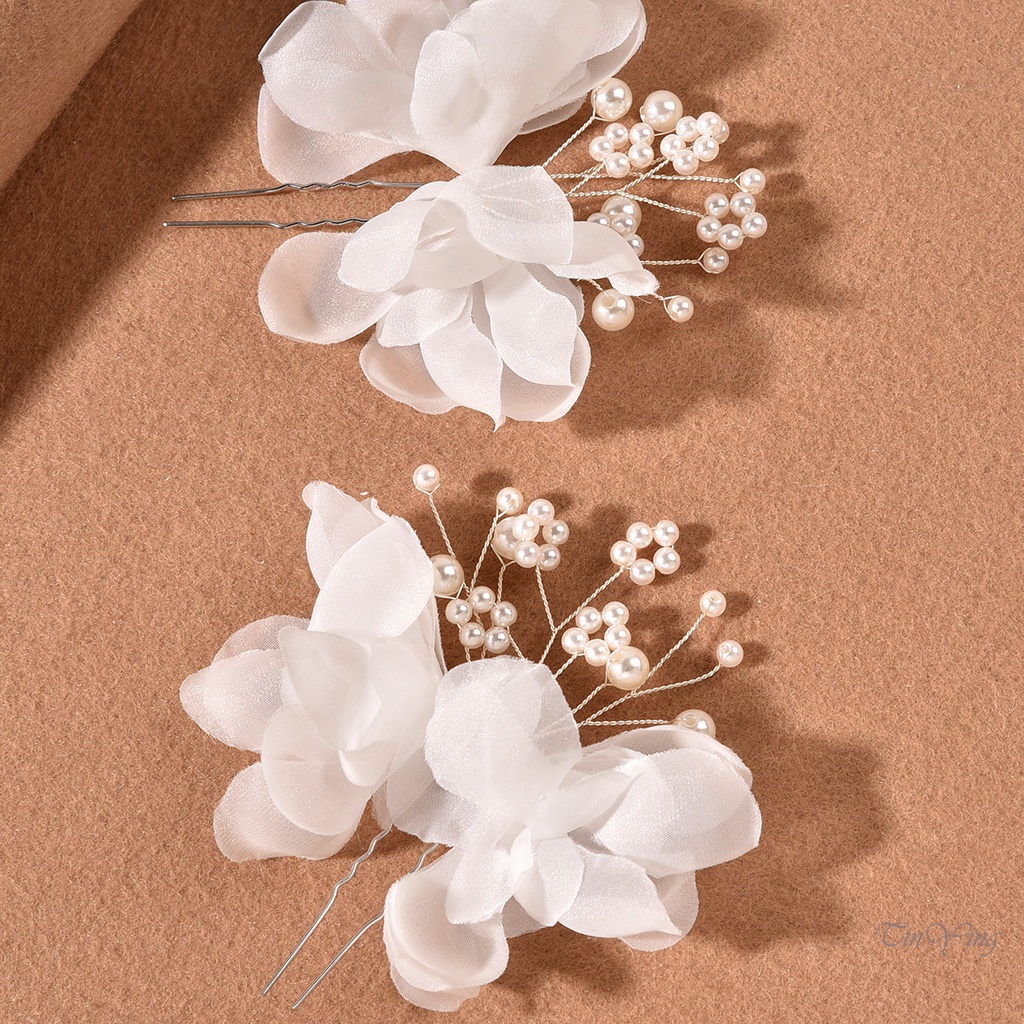 GETNOIVAS Set 2 trâm cài tóc hình chữ u đính ngọc trai giả thời trang cho nữ