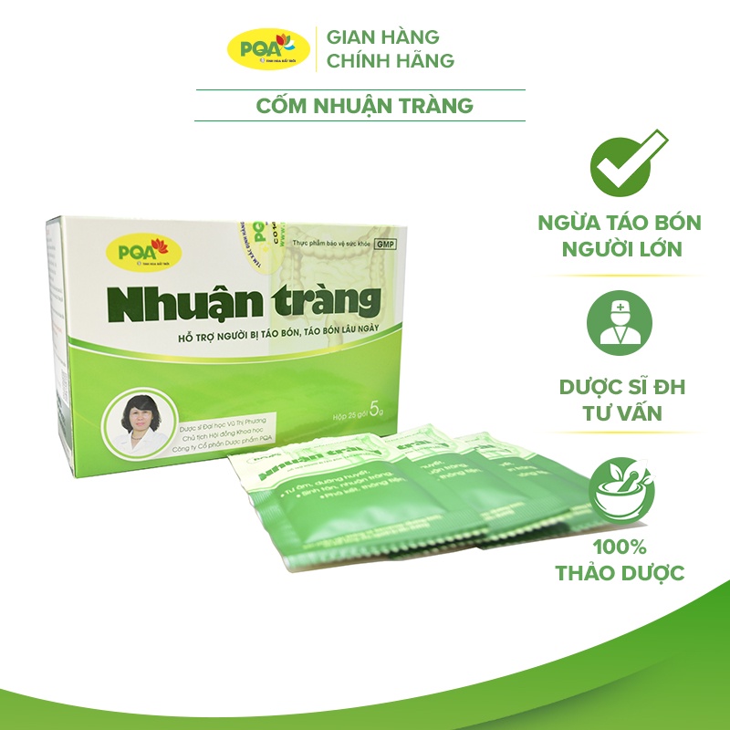 Cốm Nhuận Tràng PQA Hỗ Trợ Dưỡng Huyết, Nhuận Tràng, Dùng Cho Đối Tượng Bị Táo Bón Lâu Ngày Hộp 25 Gói