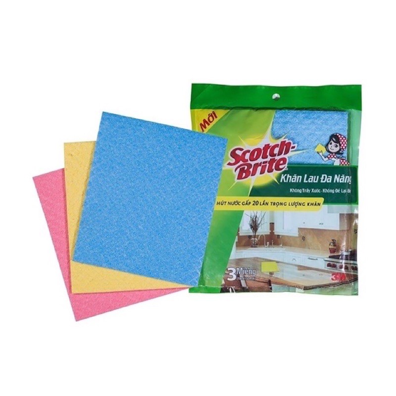 Khăn lau đa năng Scotch Brite ( túi 3 miếng)