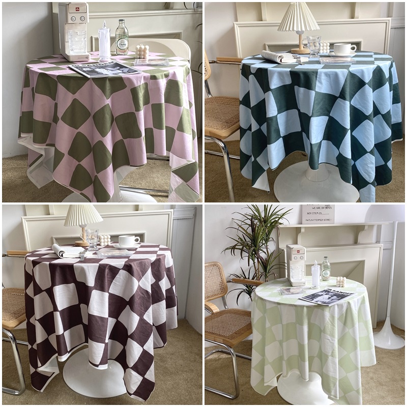 Khăn Trải Bàn Sọc Ca Rô Chống Bụi Sáng Tạo