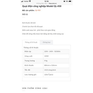 Quạt sàn LiOA QL-450