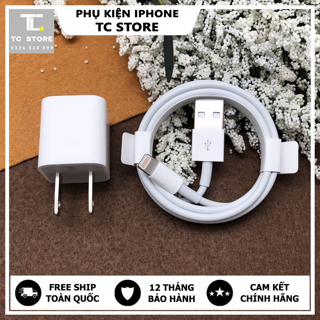 Sạc iPhone Xs Max Bóc Máy - Bộ Sạc Vuông cho iPhone Không Loạn Cảm Ứng Chính Hãng Apple - Bảo Hành 1 Năm 1 Đổi 1✅