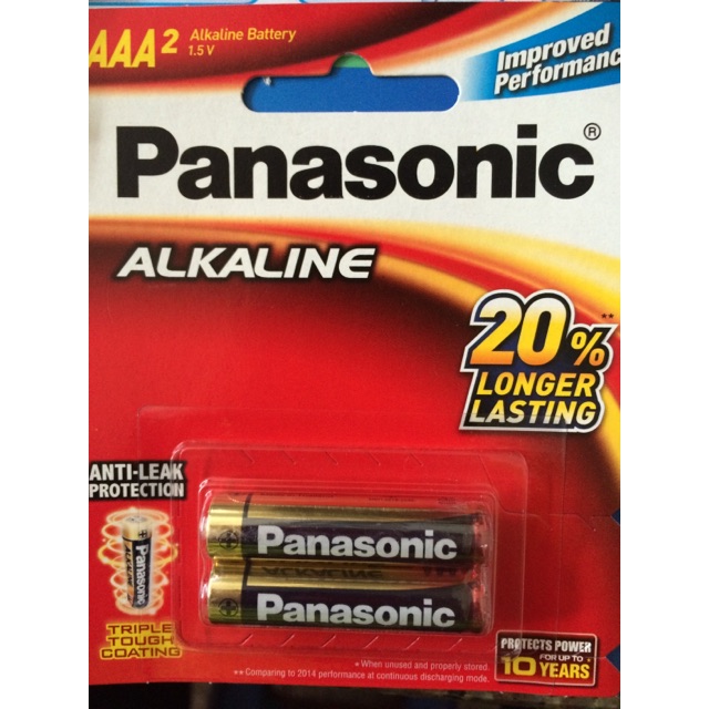 Vỉ 2 viên Pin  AAA Panasonic Alkaline, Maxell Chính Hãng