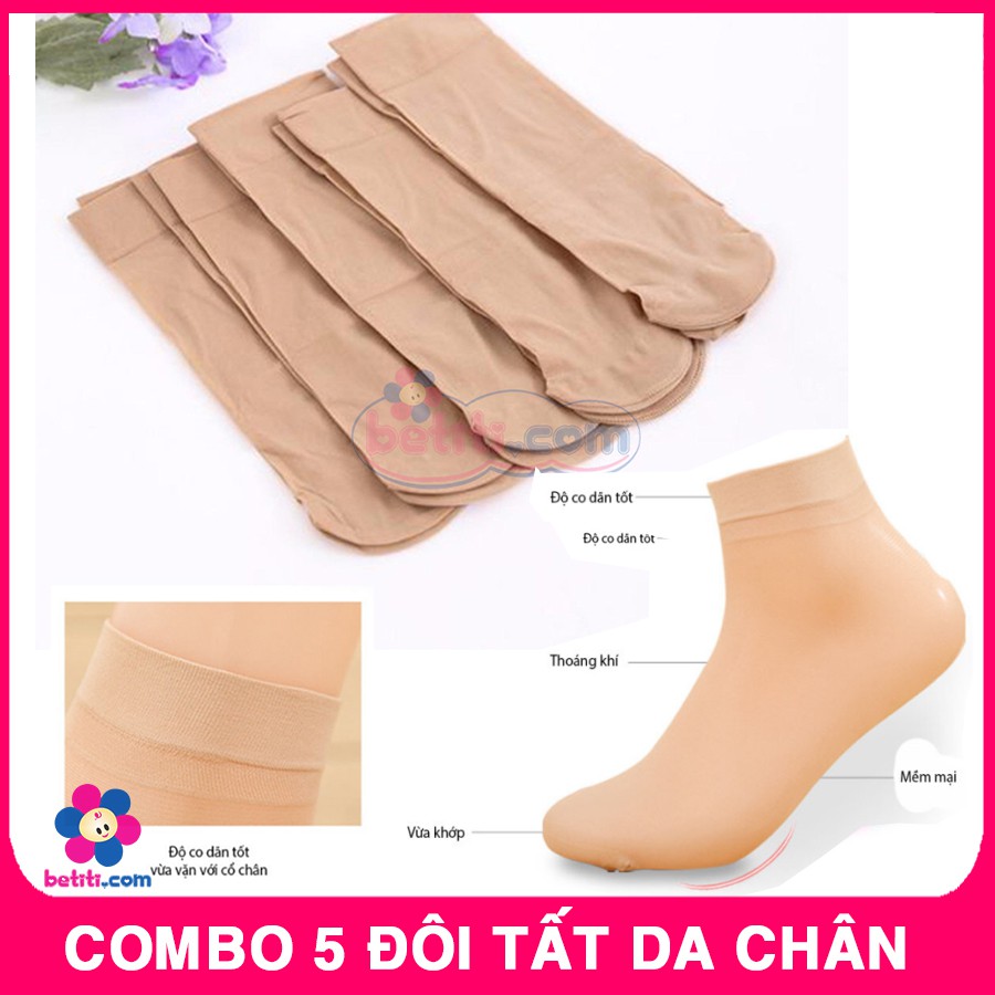 5 Đôi Tất Da Chân Mềm Mại, Dày Dặn - SP000213x5