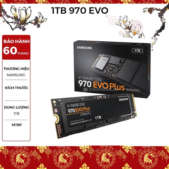 SSD Samsung 970 EVO Plus PCIe NVMe V-NAND M.2 2280 1TB MZ-V7S1T0BW - Bảo Hành 5 năm {1 đổi 1}