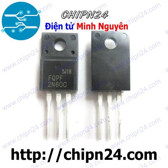 [2 CON] Mosfet 2N60 TO-220F 2A 600V Kênh N (FQPF 2N60C FQPF2N60C FQPF 2N60C)