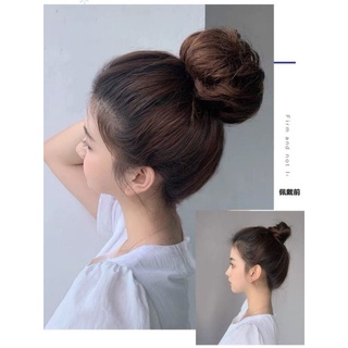 Búi cột xoăn tóc giả