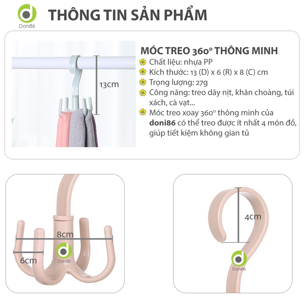 Móc thông minh treo cà vạt, treo khăn choàng, dậy nịt, túi xách - CMPK100