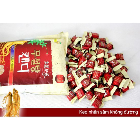 Kẹo Sâm Hàn Quốc Không Đường, Kẹo Sâm Cao Cấp Gói 500gr