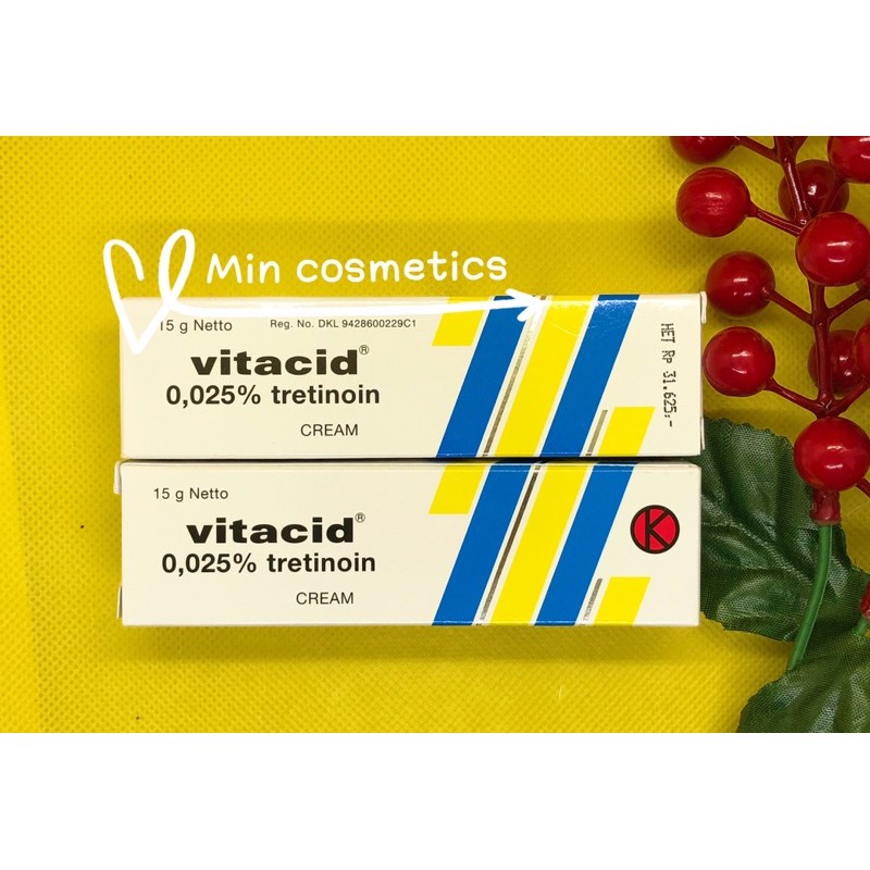 Vitacid 0.025% kem giảm mụn Tretinoin