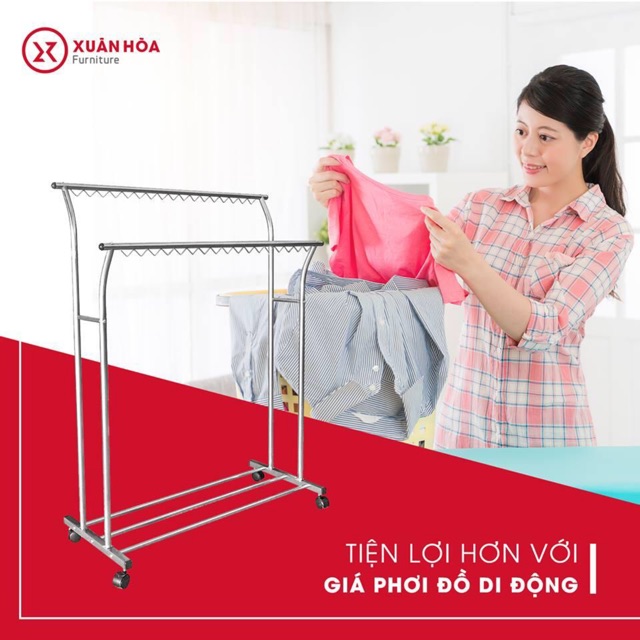 GIÀN/ GIÁ PHƠI QUẦN ÁO XUÂN HOÀ CHÍNH HÃNG - BH 12 tháng