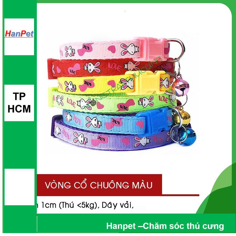 HCM-Vòng cổ chó vải dù cho chó dưới 5kg (hanpet 318) vòng cổ thời thượng