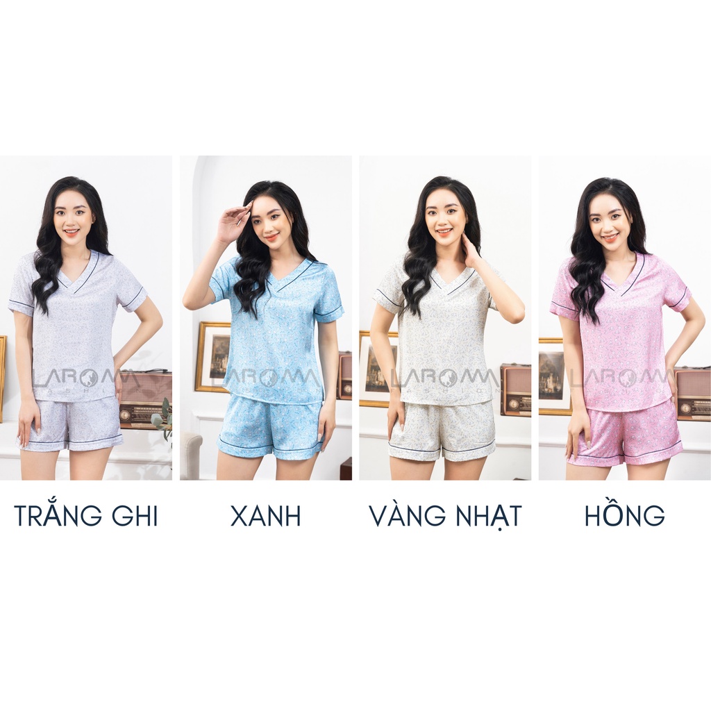 Bộ pijama họa tiết đùi nữ Laroma