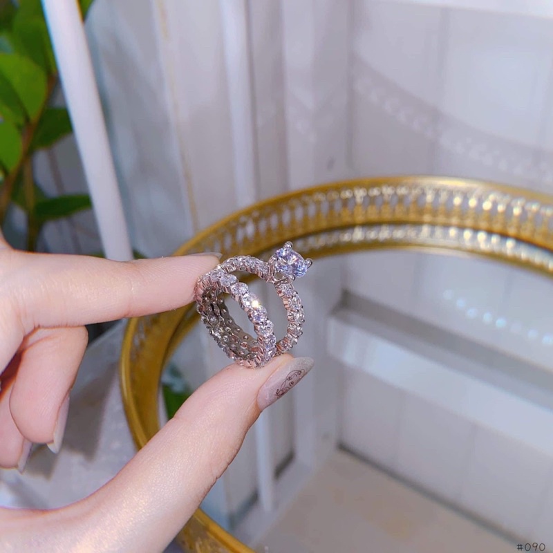 Nhẫn xi bạch kim