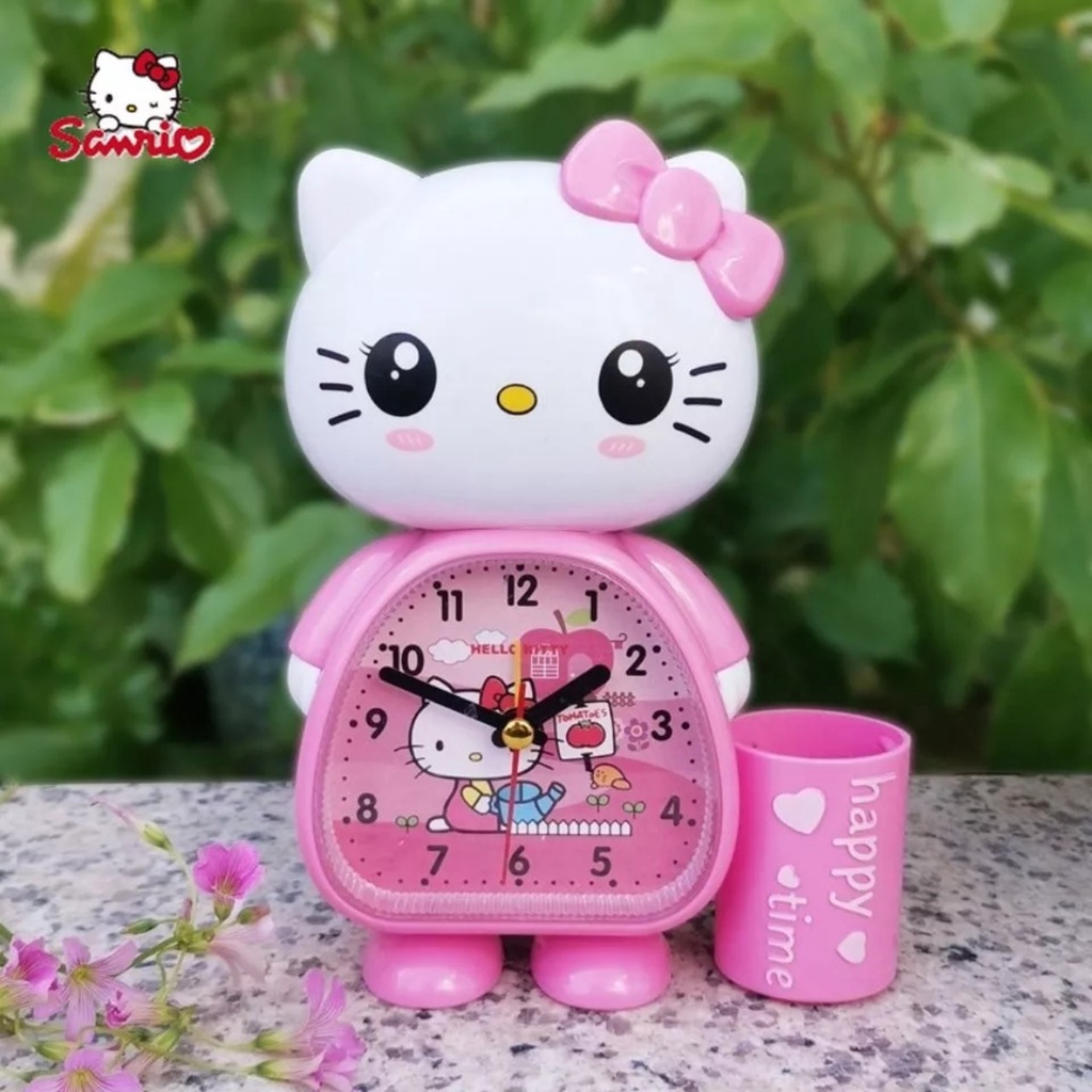 Đồng Hồ Báo Thức Có Kèm KHay Để Bút Viết