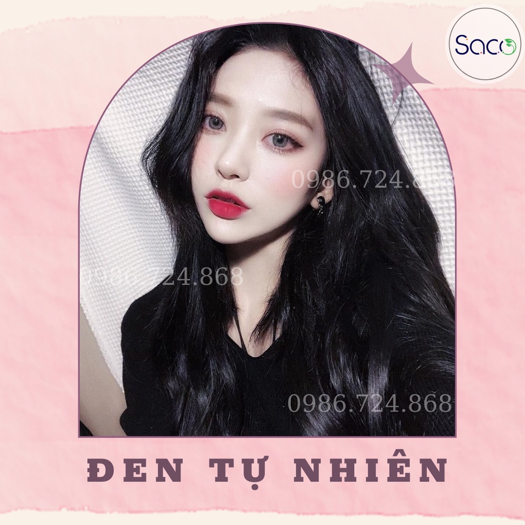 Dầu gội nhuộm tóc Đen tự nhiên SACO Natural Black từ thảo dược thiên nhiên không gây khô xơ tóc