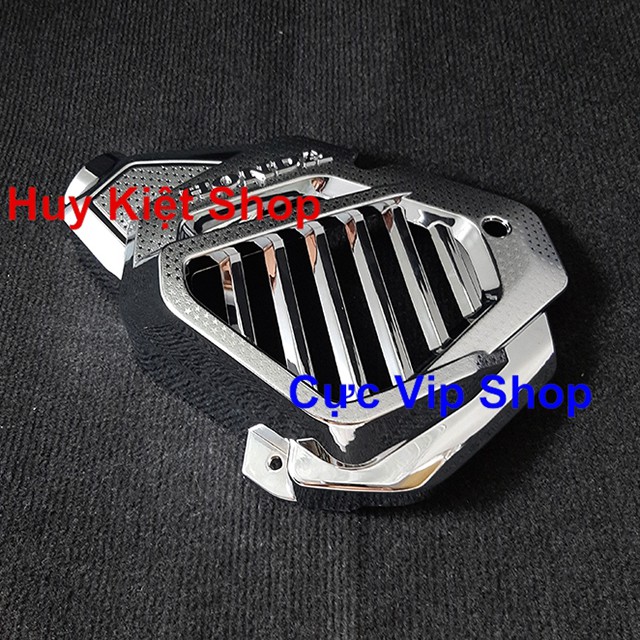 (Dùng Cho SH Mode, AirBlade 2013 - 2015) Ốp Quạt Gió Xi Inox Cao Cấp