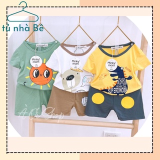 Bộ cộc tay mùa hè cho bé Minky Mom 6 hình thú đáng yêu size 73-120