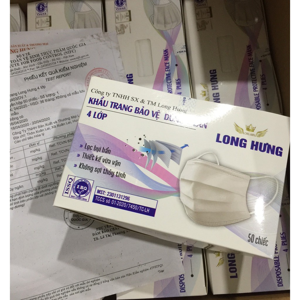 Khẩu trang y tế KHÁNG KHUẨN 4 lớp - Hộp 50 cái - Hàng công ty | BigBuy360 - bigbuy360.vn