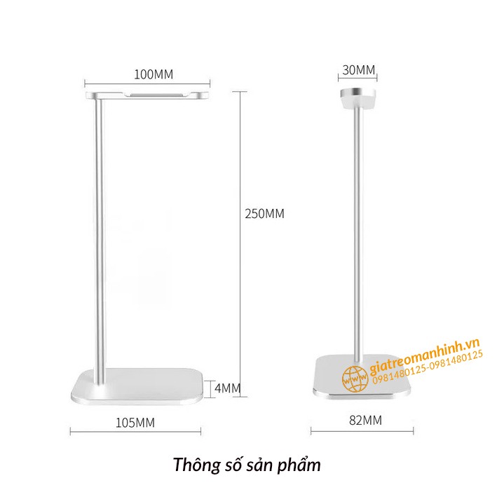 Giá Đỡ Tai Nghe - Kim Loại Nguyên Khối , Thân Đỡ 25Cm - Thiết Kế Mới Nhất