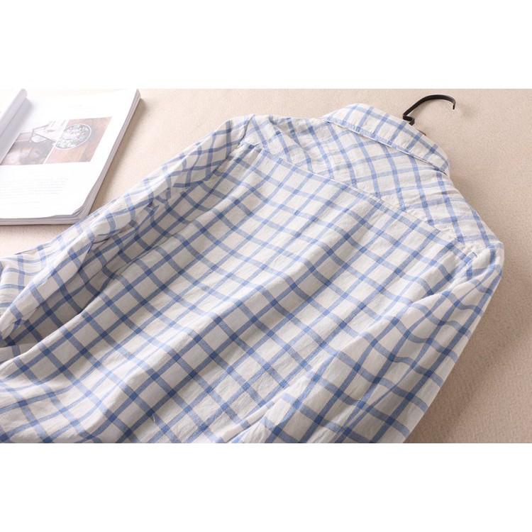 Áo sơ mi kẻ caro màu sáng form rộng cá tính, trẻ trung sm82