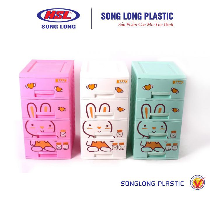 Tủ đựng quần áo cho bé, tất, đồ lót - Tủ Kitty Song Long