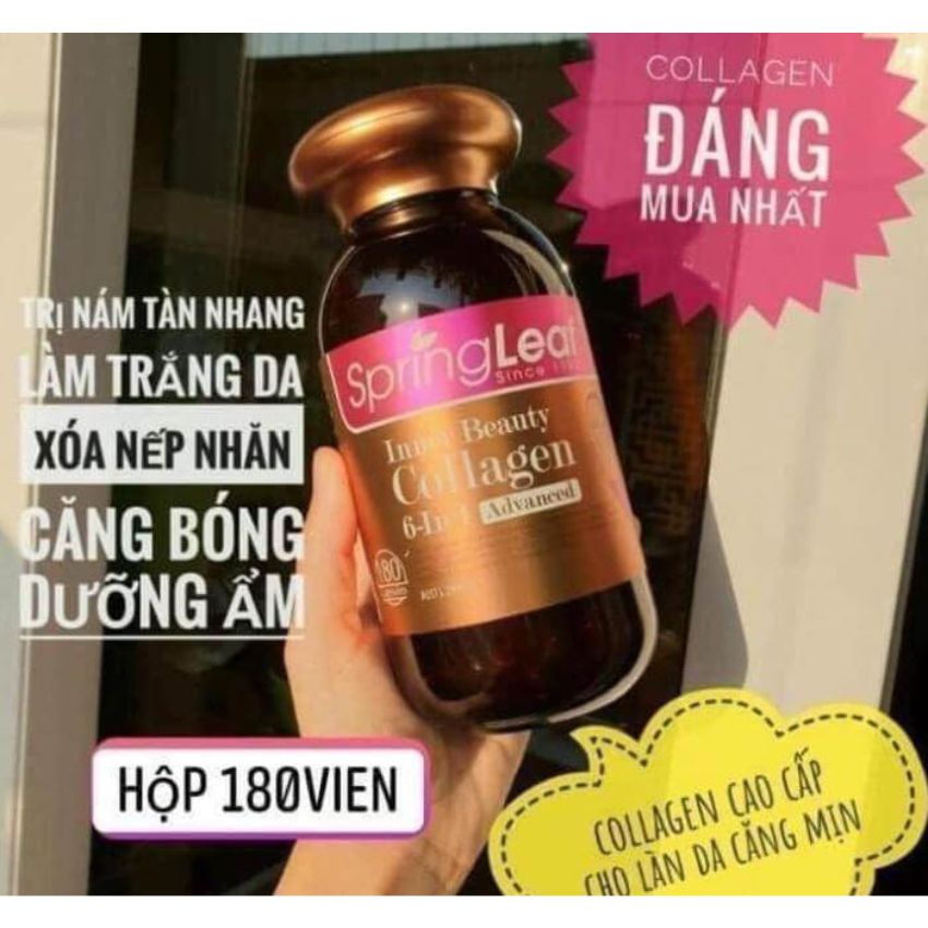 collagen Spring Leaf Inner Beauty collagen 6-in-1 Advanced của Úc 180 viên chống lão hóa đẹp da - mẹ bean bon