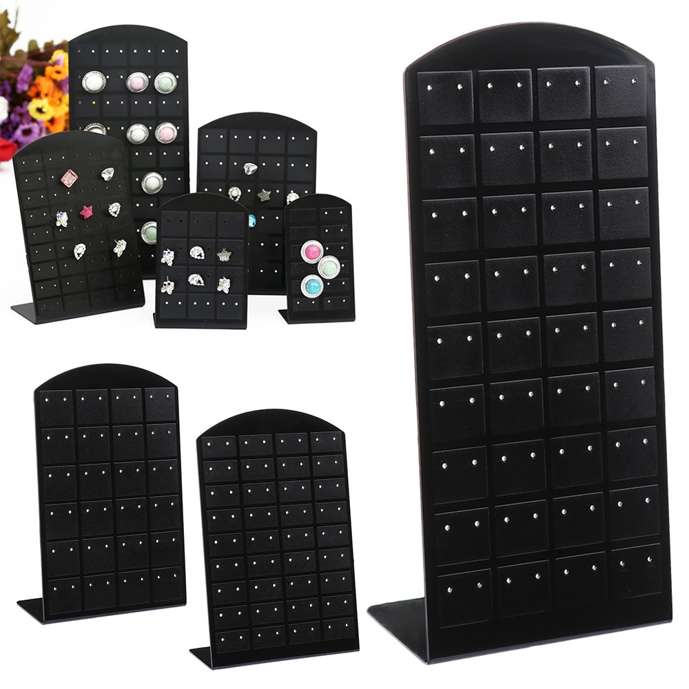 Giá Đỡ Trưng Bày Khuyên Tai/Dây Chuyền Bằng Kim Loại 3 Kích Thước Màu Trắng/Đen