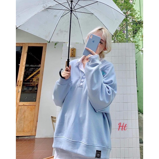 Áo nỉ cổ chéo 3 cúc ATS H26