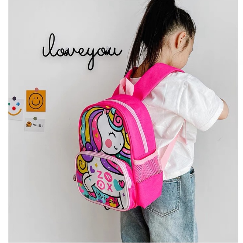 Balo trẻ em, ba lô Unicorn cho bé đi học mẫu giáo mầm non chất liệu cao cấp Xu Xu Kids