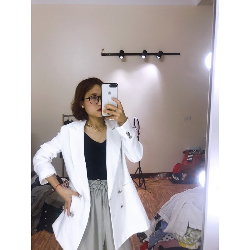 Áo vest nữ chỉ chốt trên shopeelive