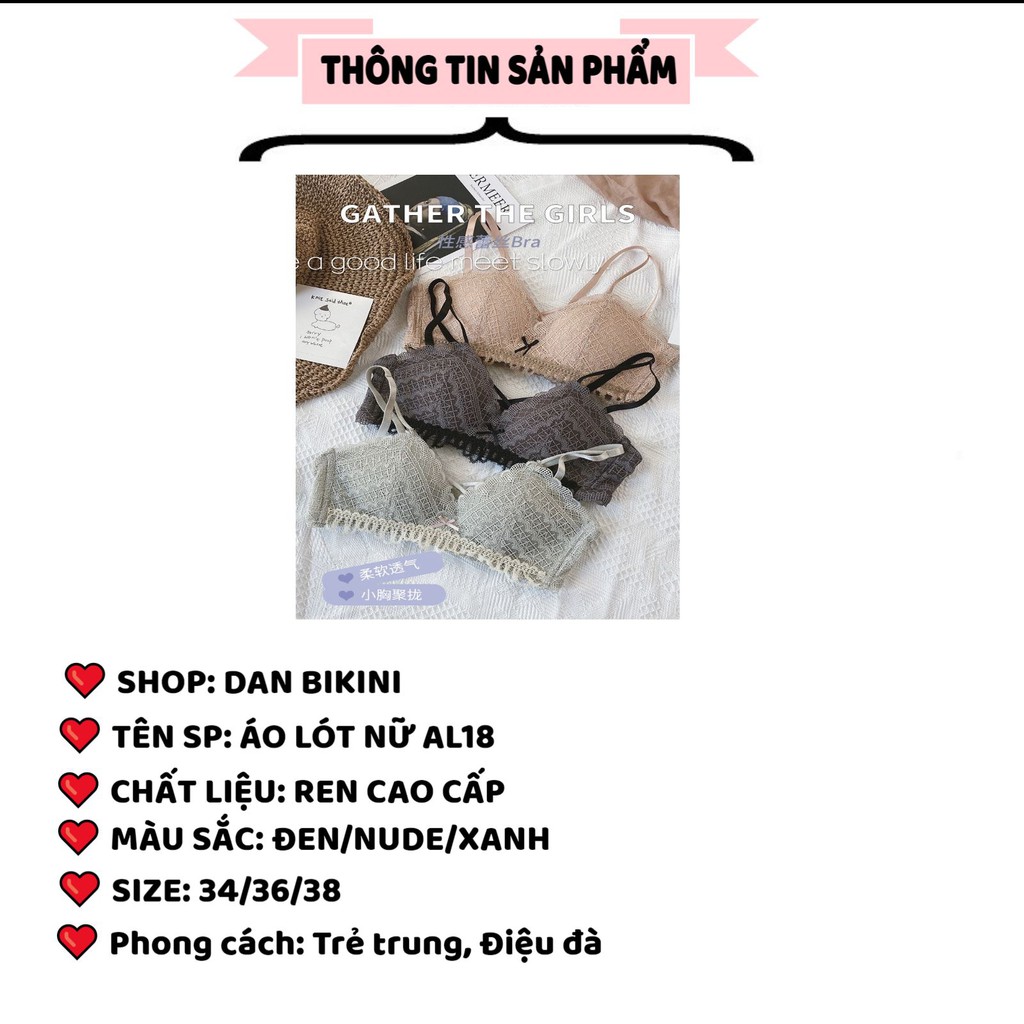 Áo Lót Nữ ❤️FREESHIP❤️ Áo Ngực Nữ không gọng mềm mại phối viền điệu đà mã AL18 | BigBuy360 - bigbuy360.vn