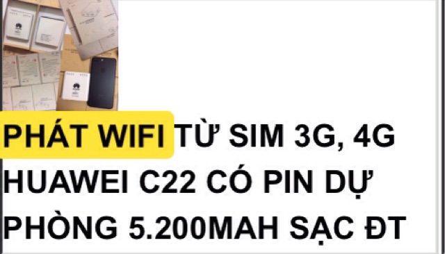 phát wifi 3g 4g huawei c22 kiem pin dự phòng 5200 tốc độ cực nhanh chính hãng | BigBuy360 - bigbuy360.vn